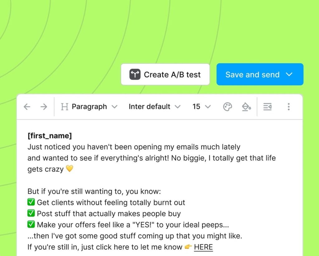 Illustration of email marketing using systeme io