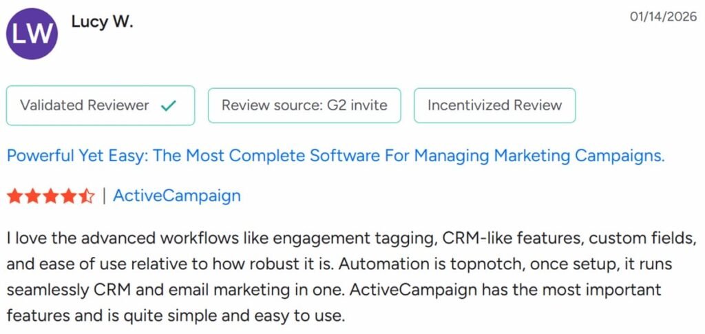 ActiveCampaign 1st user review