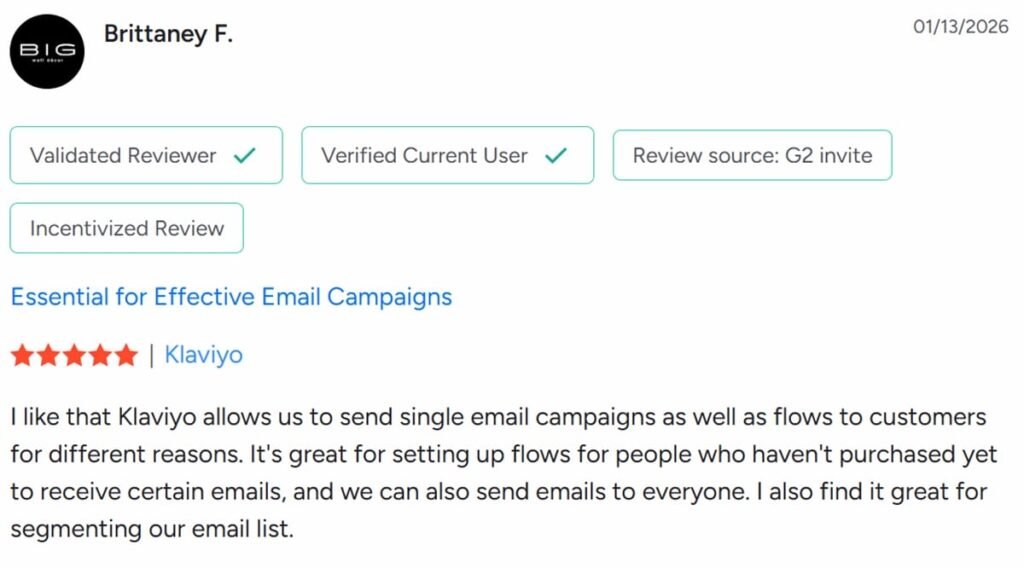 Klaviyo 1st user review
